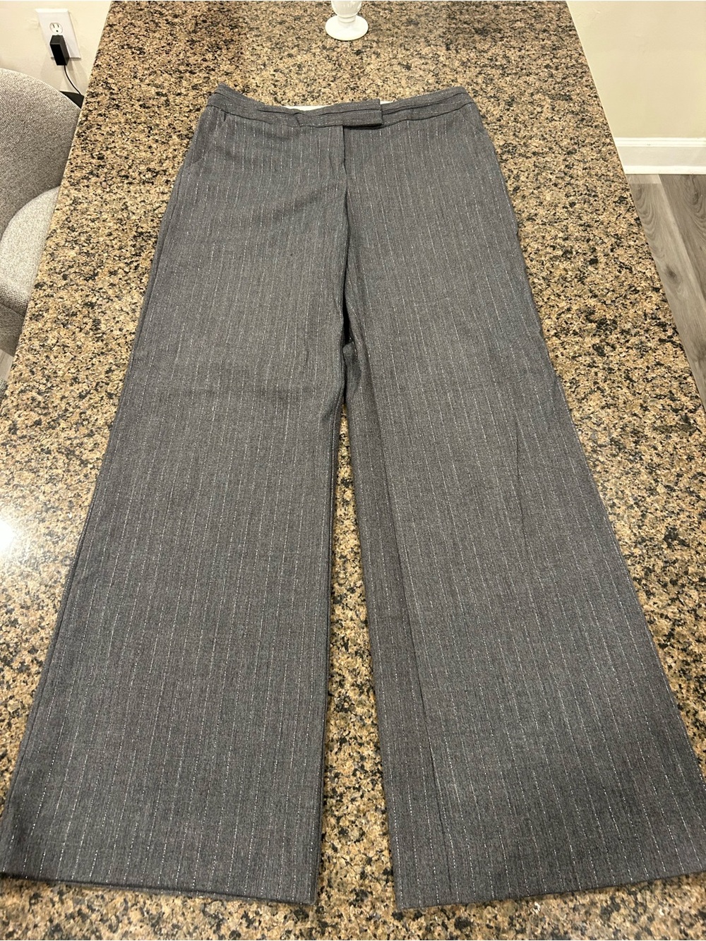 Worthington Charcoal Pinstripe Dress Pants